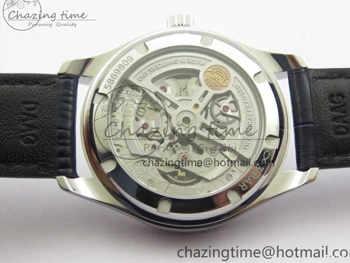 MIROTIME 0409 Packable Portuguese IW358304 ZF 1:1 Best Edition SS White Dial Blue Markers on Leather Strap A 7079